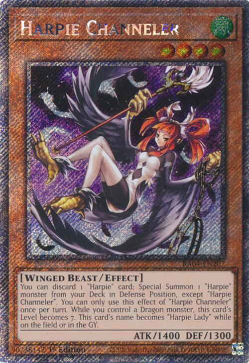 Harpie Channeler - RA04-EN207 - (Platinum Secret Rare) - 1st Edition